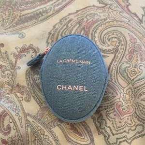 CHANEL Denim Blue La Crème Main Case